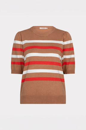 T-Shirt pour femme par Esqualo | SP2607010 Cappuccino | Boutique Vvög, vêtements mode pour homme et femme