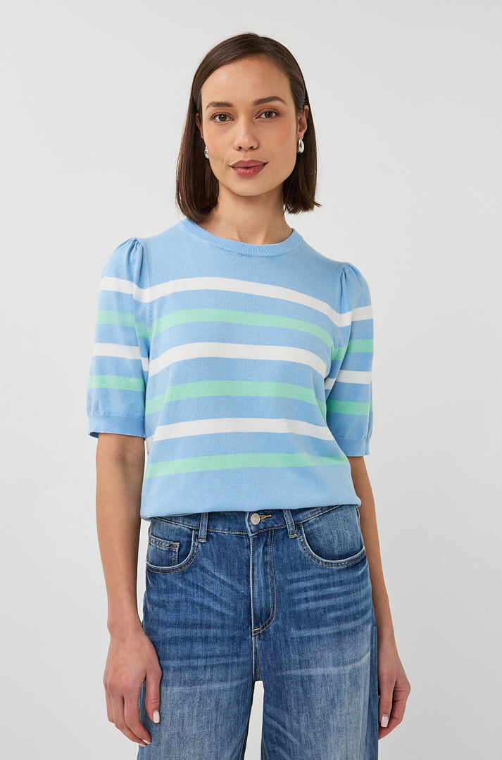 T-Shirt pour femme par Esqualo | SP2607010 Bleu Pacifique | Boutique Vvög, vêtements mode pour homme et femme