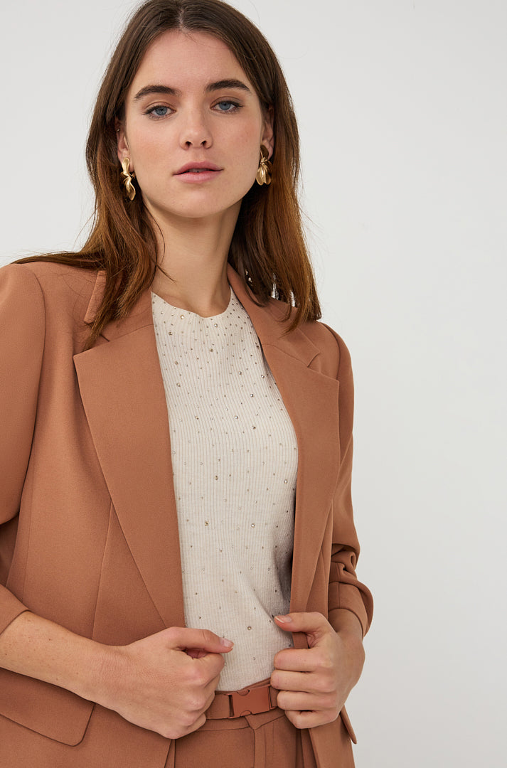 Veston pour femme par Esqualo | SP2610000 Cappuccino | Boutique Vvög, vêtements mode pour homme et femme