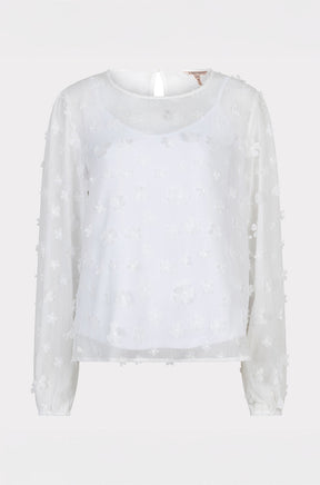 Blouse transparante pour femme par Esqualo | SP2614009 Blanc Cassé | Boutique Vvög, vêtements mode pour homme et femme