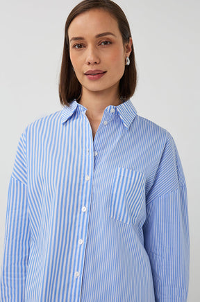 Blouse pour femme par Esqualo | SP2628003 Bleu Blanc | Boutique Vvög, vêtements mode pour homme et femme