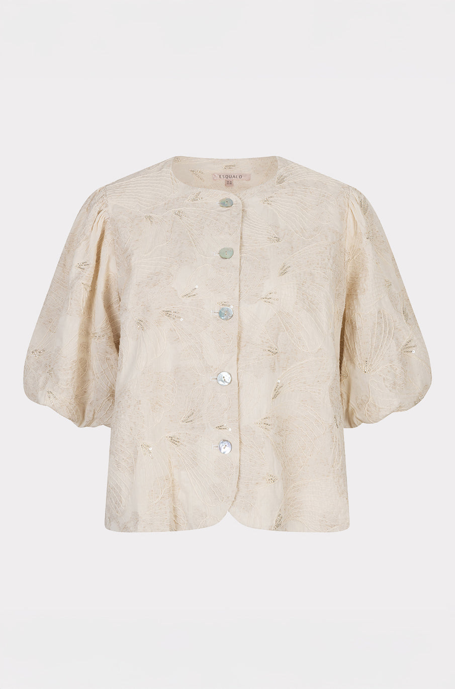 Blouse boutonnée pour femme par Esqualo | SP2628005 Écru | Boutique Vvög, vêtements mode pour homme et femme