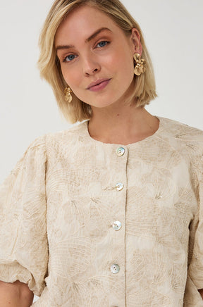 Blouse boutonnée pour femme par Esqualo | SP2628005 Écru | Boutique Vvög, vêtements mode pour homme et femme