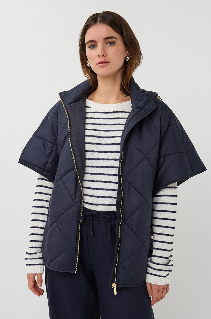 Coupe-vent sans manche pour femme par Esqualo | SP2637009 Marine | Boutique Vvög, vêtements mode pour homme et femme