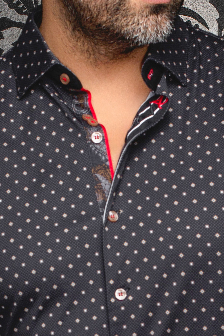 Chemise manches longues en Knit pour homme par Au Noir | STARSCREAM Noir Or | Boutique Vvög, inventaire complet de la marque Au Noir