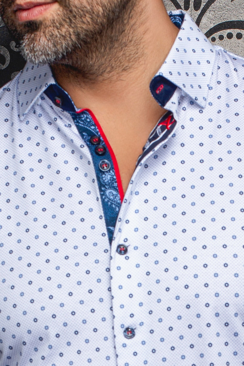 Chemise manches longues en Knit pour homme par Au Noir | STARSCREAM Blanc | Boutique Vvög, inventaire complet de la marque Au Noir