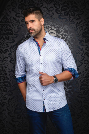Chemise manches longues en Knit pour homme par Au Noir | STARSCREAM Blanc | Boutique Vvög, inventaire complet de la marque Au Noir