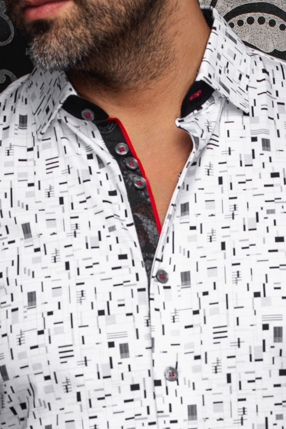 Chemise manches longues en Knit pour homme par Au Noir | STRATTA Blanc | Boutique Vvög, inventaire complet de la marque Au Noir