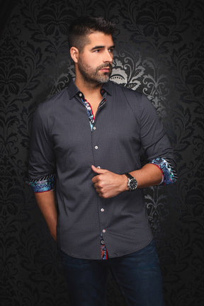 Chemise manches longues en Knit pour homme par Au Noir | SUNDANCE Noir Gris | Boutique Vvög, inventaire complet de la marque Au Noir