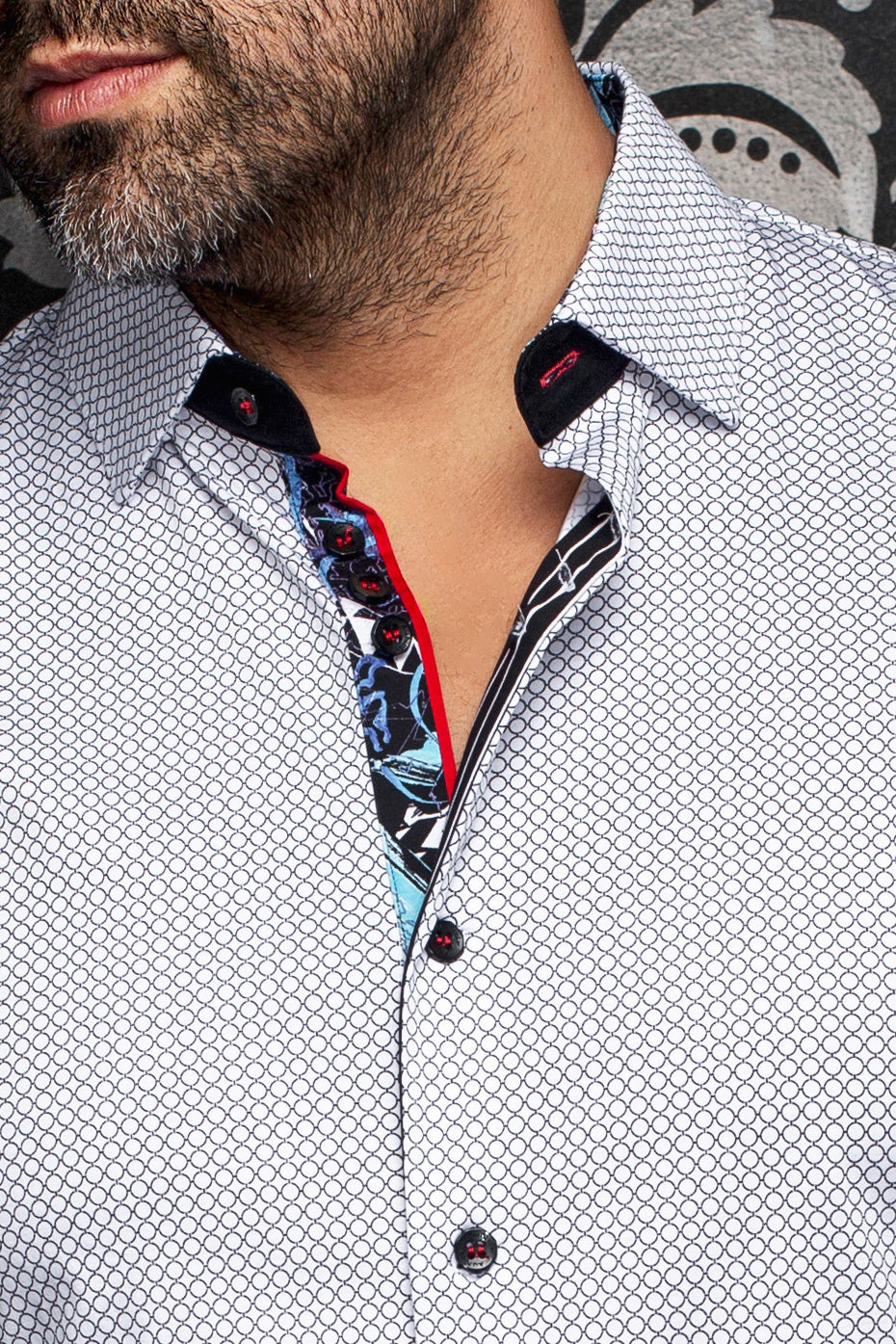 Chemise manches longues en Knit pour homme par Au Noir | SUNDANCE Blanc Noir | Boutique Vvög, inventaire complet de la marque Au Noir