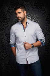 Chemise manches longues en Knit pour homme par Au Noir | SUNDANCE Blanc Noir | Boutique Vvög, inventaire complet de la marque Au Noir