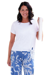 T-Shirt pour femme par Rien ne se perd, tout se crée | Tropical Blanc | Boutique Vvög, vêtements mode pour homme et femme