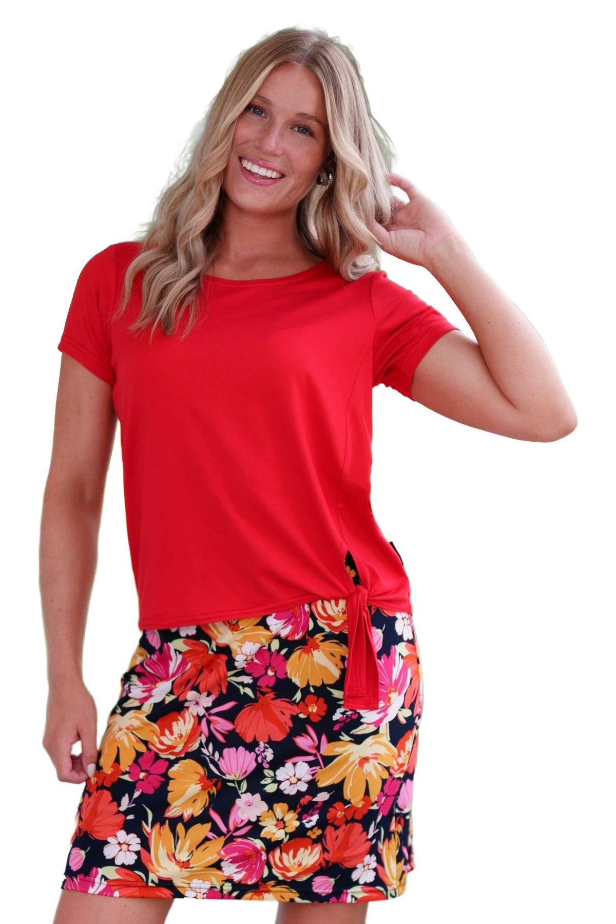 T-Shirt pour femme par Rien ne se perd, tout se crée | Tropical Rouge | Boutique Vvög, vêtements mode pour homme et femme