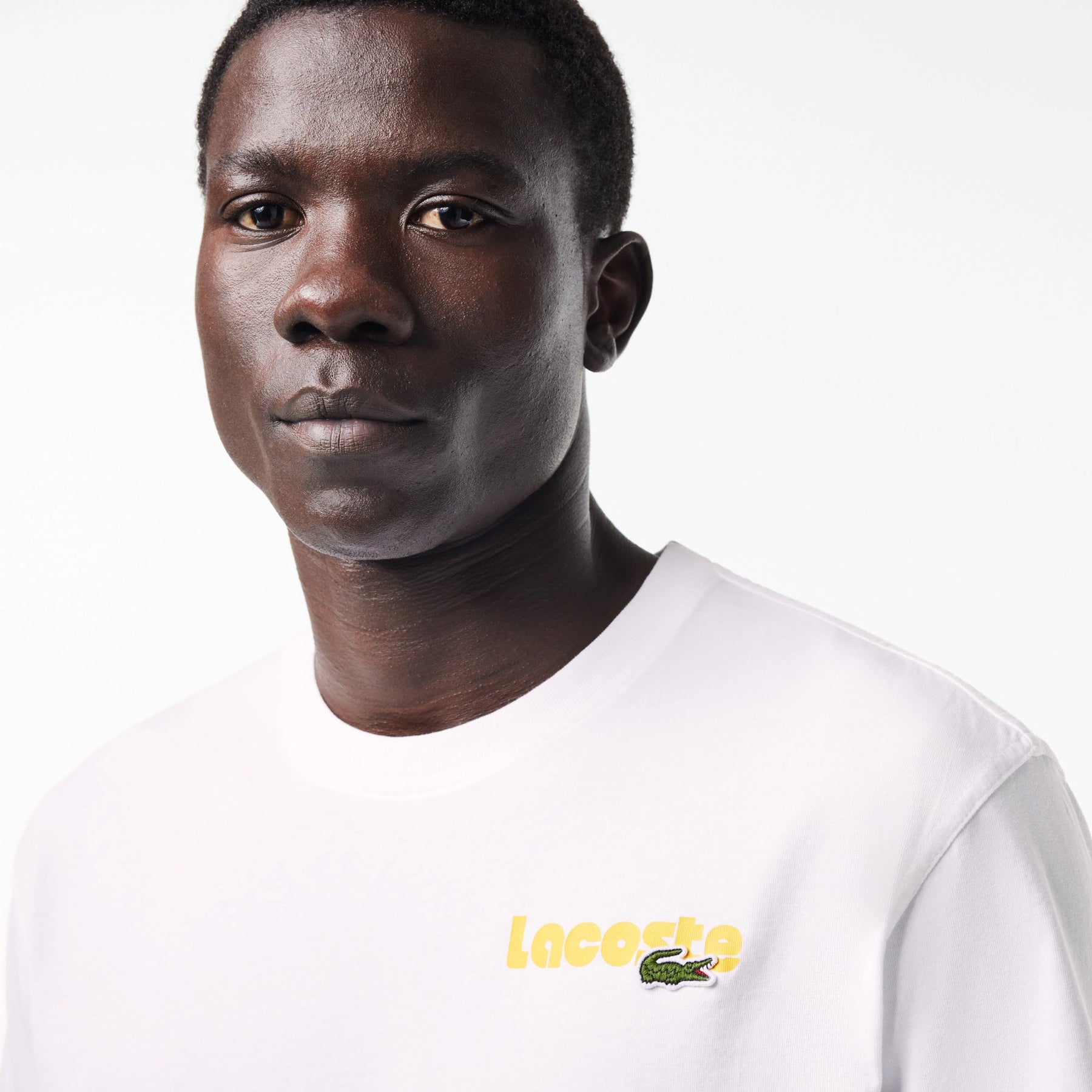 T-Shirt pour homme par Lacoste | TH7544 Blanc/001-WHITE | Boutique Vvög, vêtements mode pour homme et femme