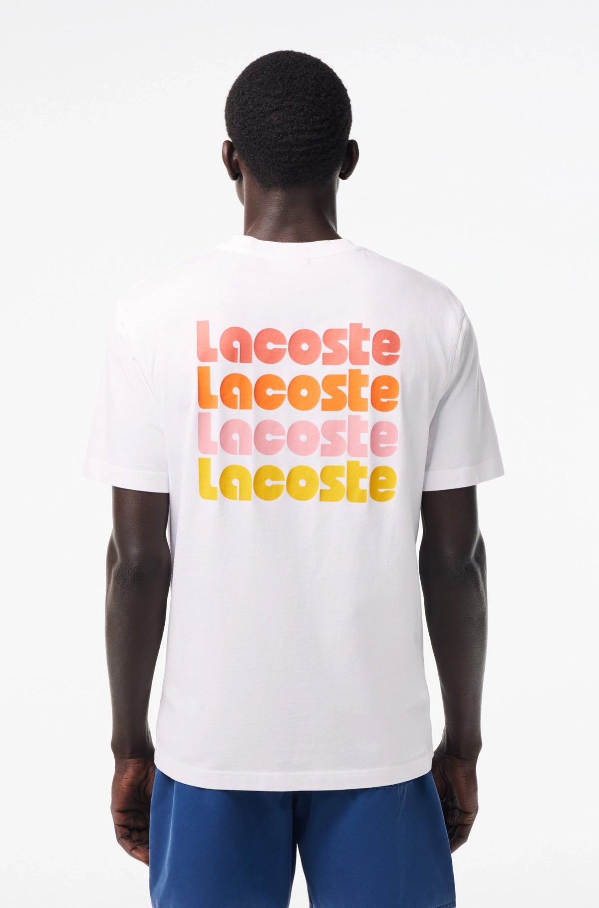 T-Shirt pour homme par Lacoste | TH7544 Blanc/001-WHITE | Boutique Vvög, vêtements mode pour homme et femme