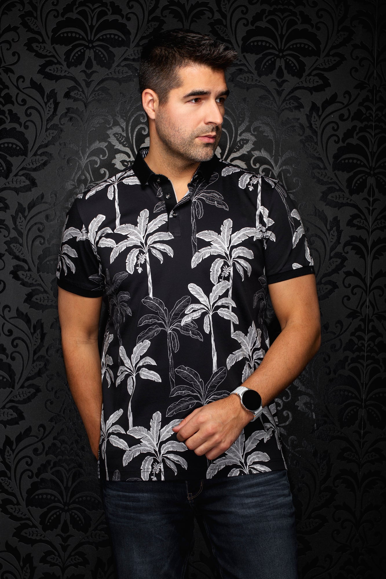 Polo pour homme par Au Noir | TIDEPOOL Noir | Boutique Vvög, inventaire complet de la marque Au Noir