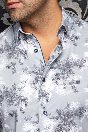 Chemise manches longues en Knit extensible pour homme par Au Noir | TIMOTHY Sauge | Boutique Vvög, inventaire complet de la marque Au Noir