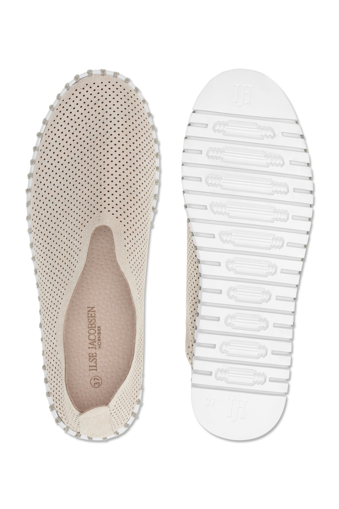 Souliers pour femme par Ilse Jacobsen | TULIP3577 Blanc Argenté | Boutique Vvög, vêtements mode pour homme et femme