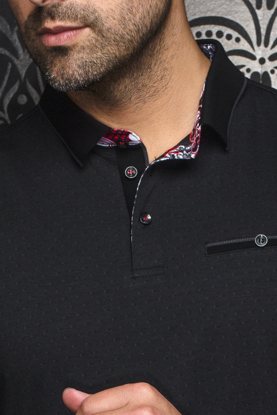 Polo manches longues pour homme par Au Noir | VERNER Noir Gris | Boutique Vvög, inventaire complet de la marque Au Noir