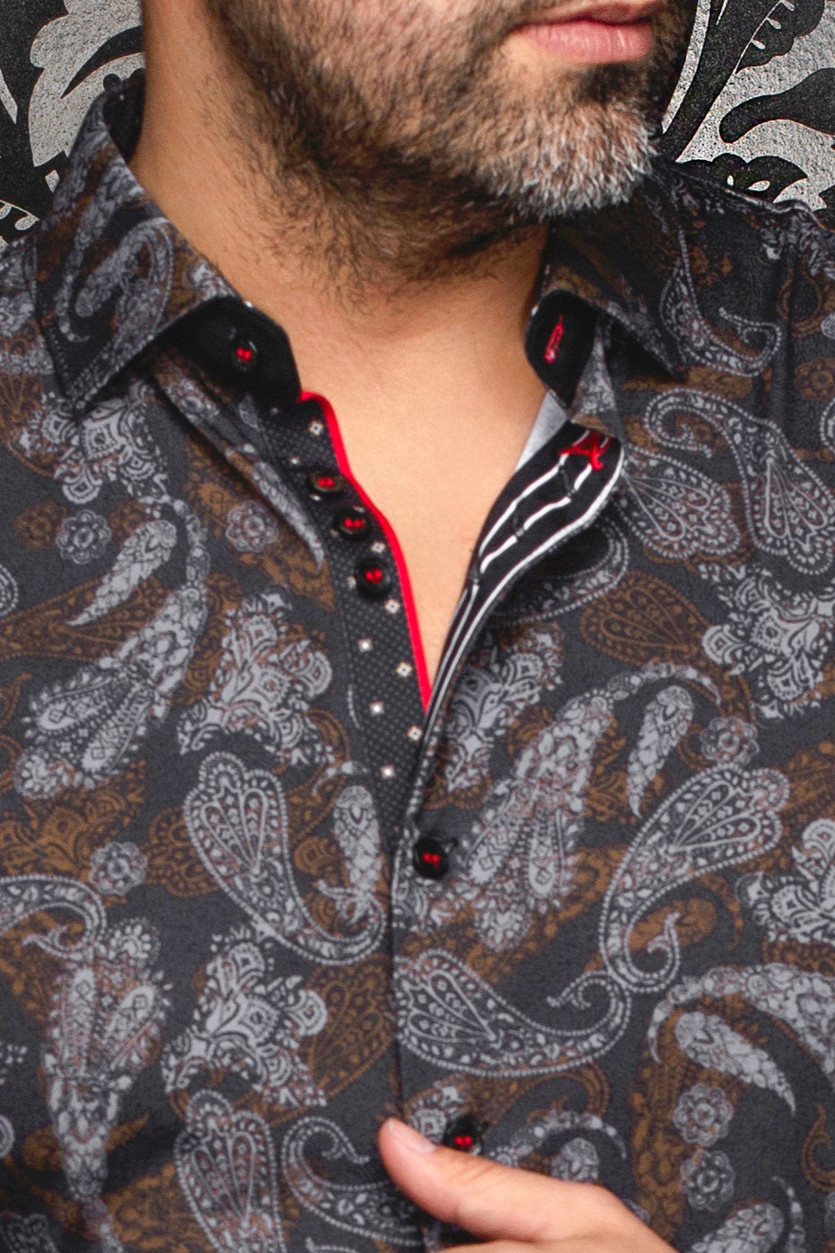 Chemise manches longues en Knit pour homme par Au Noir | VESPER Noir | Boutique Vvög, inventaire complet de la marque Au Noir