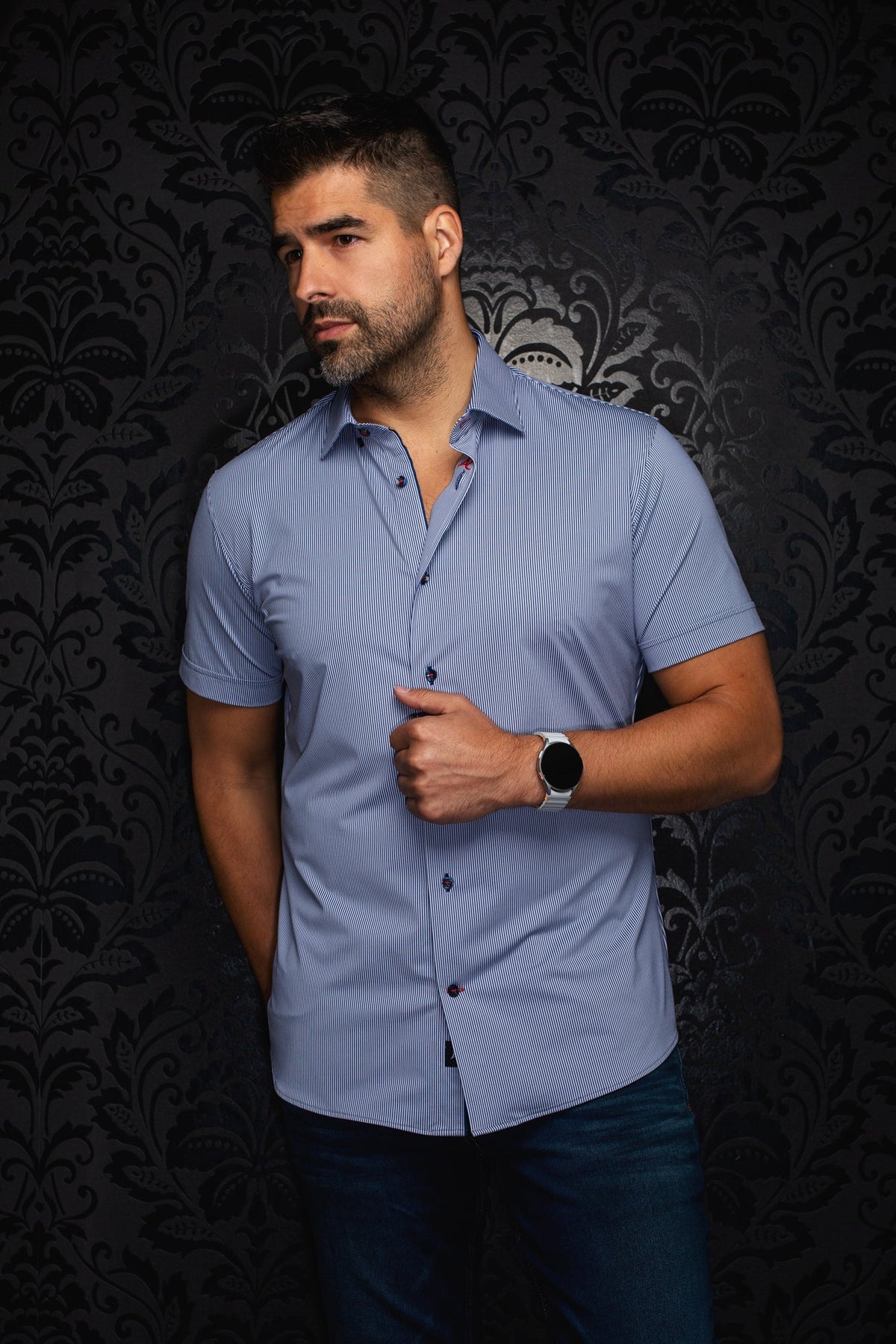 Chemise en nylon pour homme par Au Noir | VOLTA Marine | Boutique Vvög, vêtements mode pour homme et femme