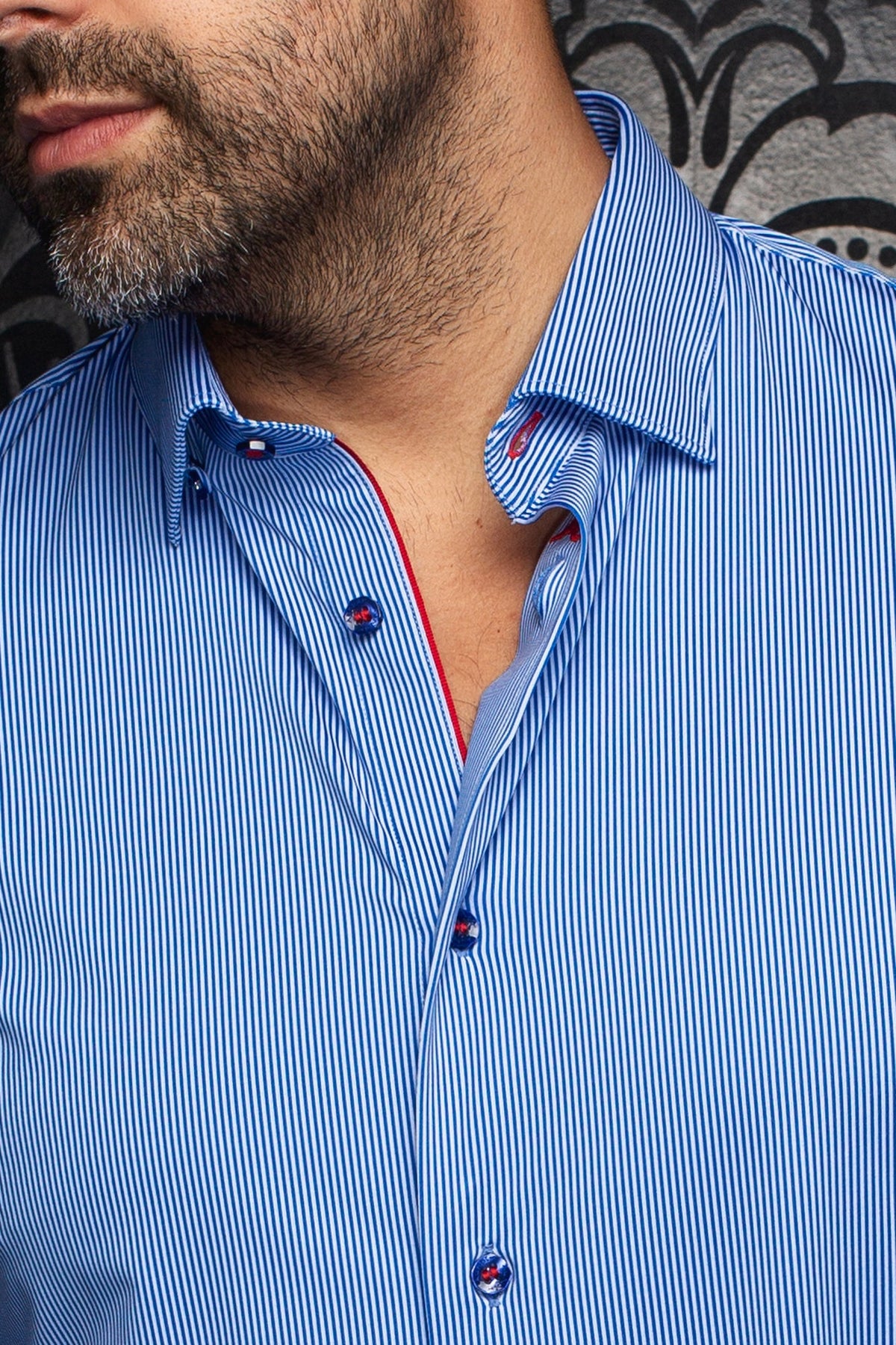 Chemise en nylon pour homme par Au Noir | VOLTA Bleu | Boutique Vvög, vêtements mode pour homme et femme