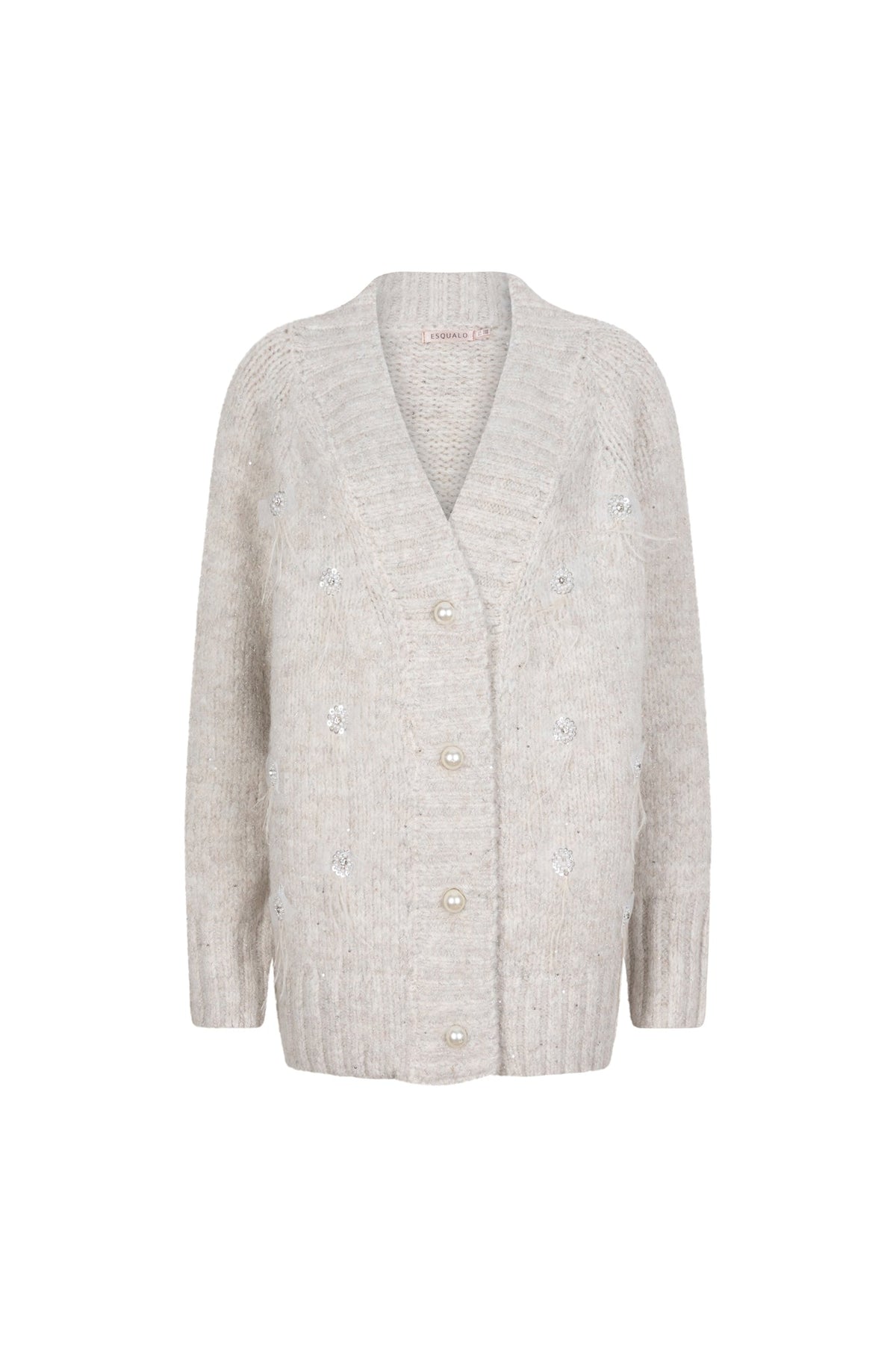 Pardessus en coton boutonné pour femme par Esqualo | W2502716 Sable Clair | Boutique Vvög, vêtements mode pour homme et femme