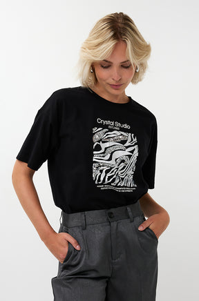 T-Shirt pour femme par Esqualo | W2505715 Noir | Boutique Vvög, vêtements mode pour homme et femme