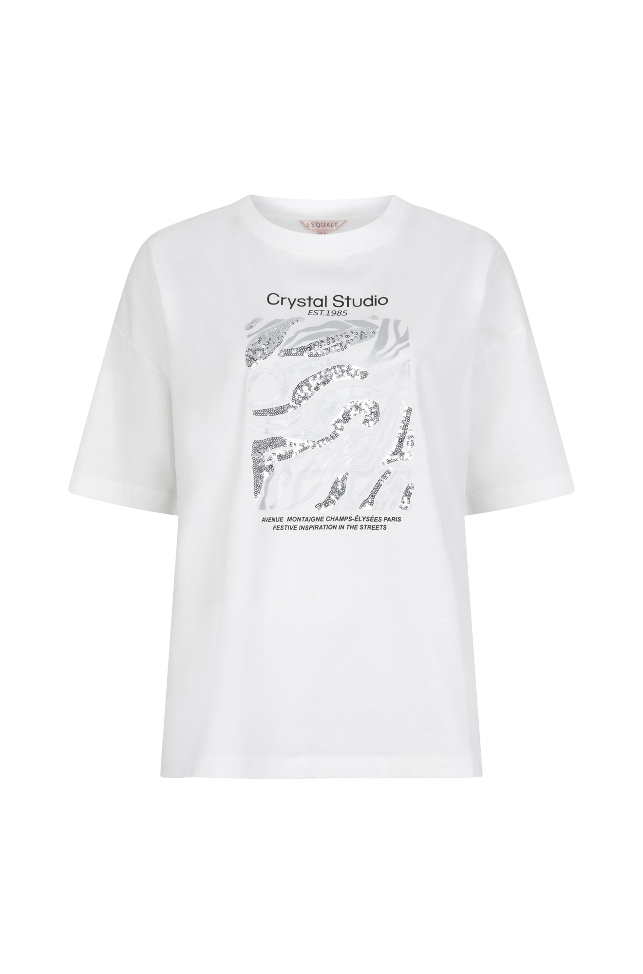 T-Shirt pour femme par Esqualo | W2505715 Blanc Cassé | Boutique Vvög, vêtements mode pour homme et femme