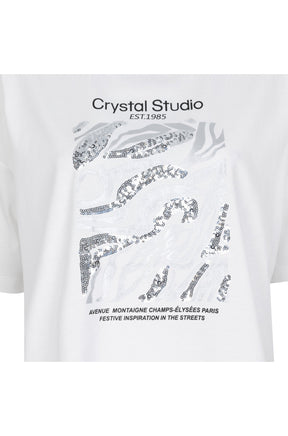 T-Shirt pour femme par Esqualo | W2505715 Blanc Cassé | Boutique Vvög, vêtements mode pour homme et femme