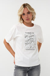 T-Shirt pour femme par Esqualo | W2505715 Blanc Cassé | Boutique Vvög, vêtements mode pour homme et femme