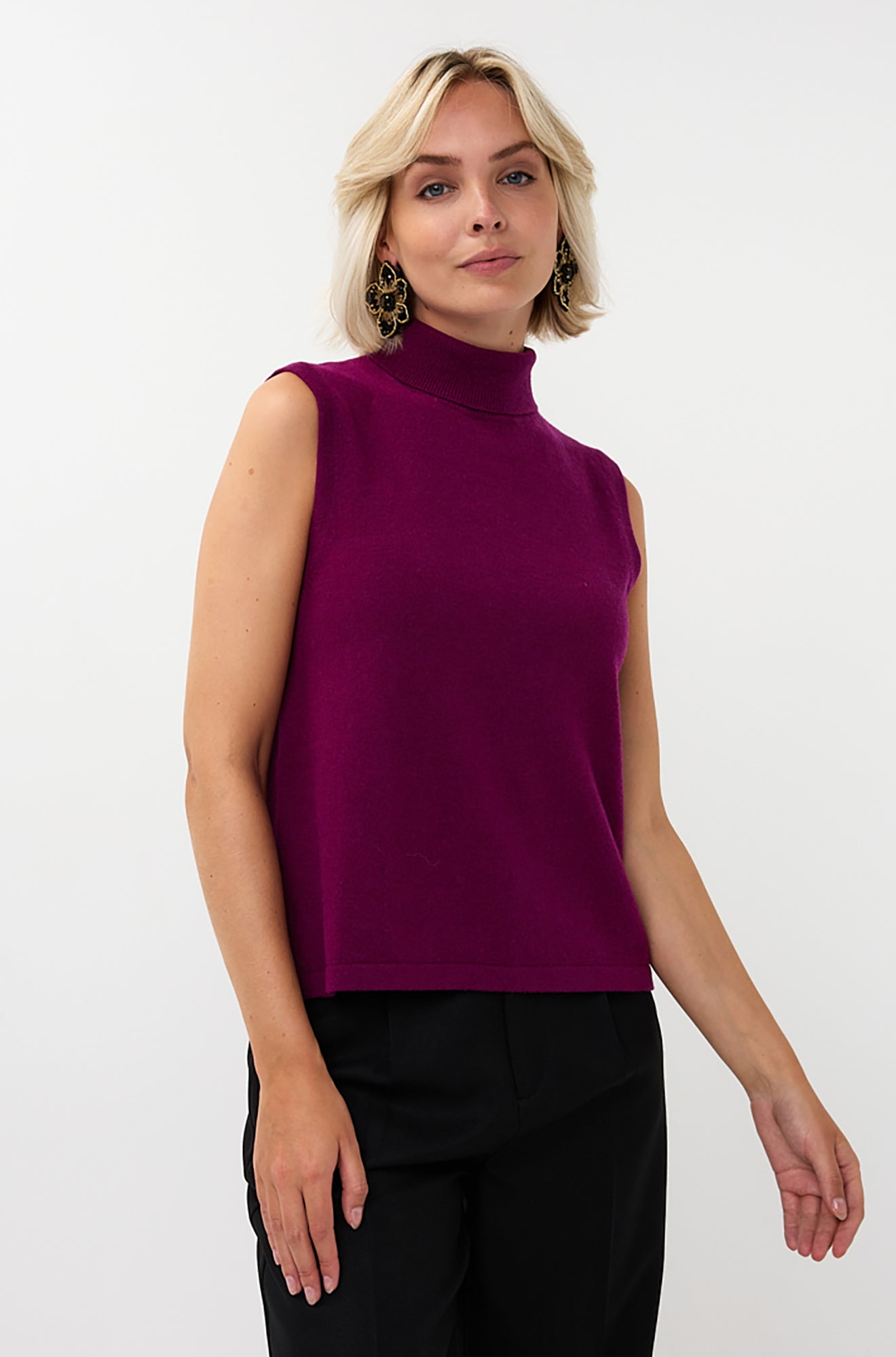 Camisole avec col roulé pour femme par Esqualo | W2507704 Marron | Boutique Vvög, vêtements mode pour homme et femme