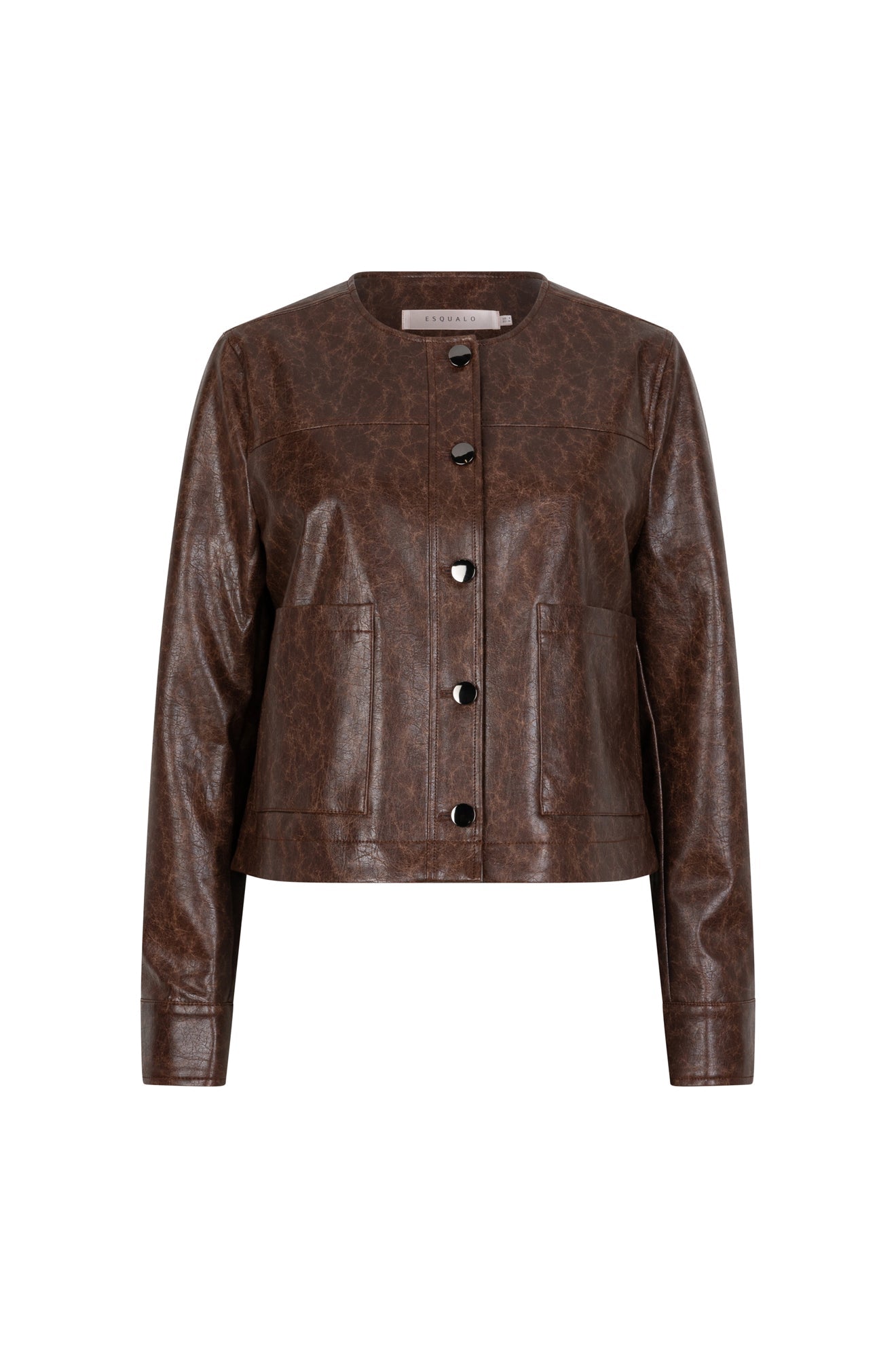 Jacket boutonné pour femme par Esqualo | W2511700 Chocolat | Boutique Vvög, vêtements mode pour homme et femme