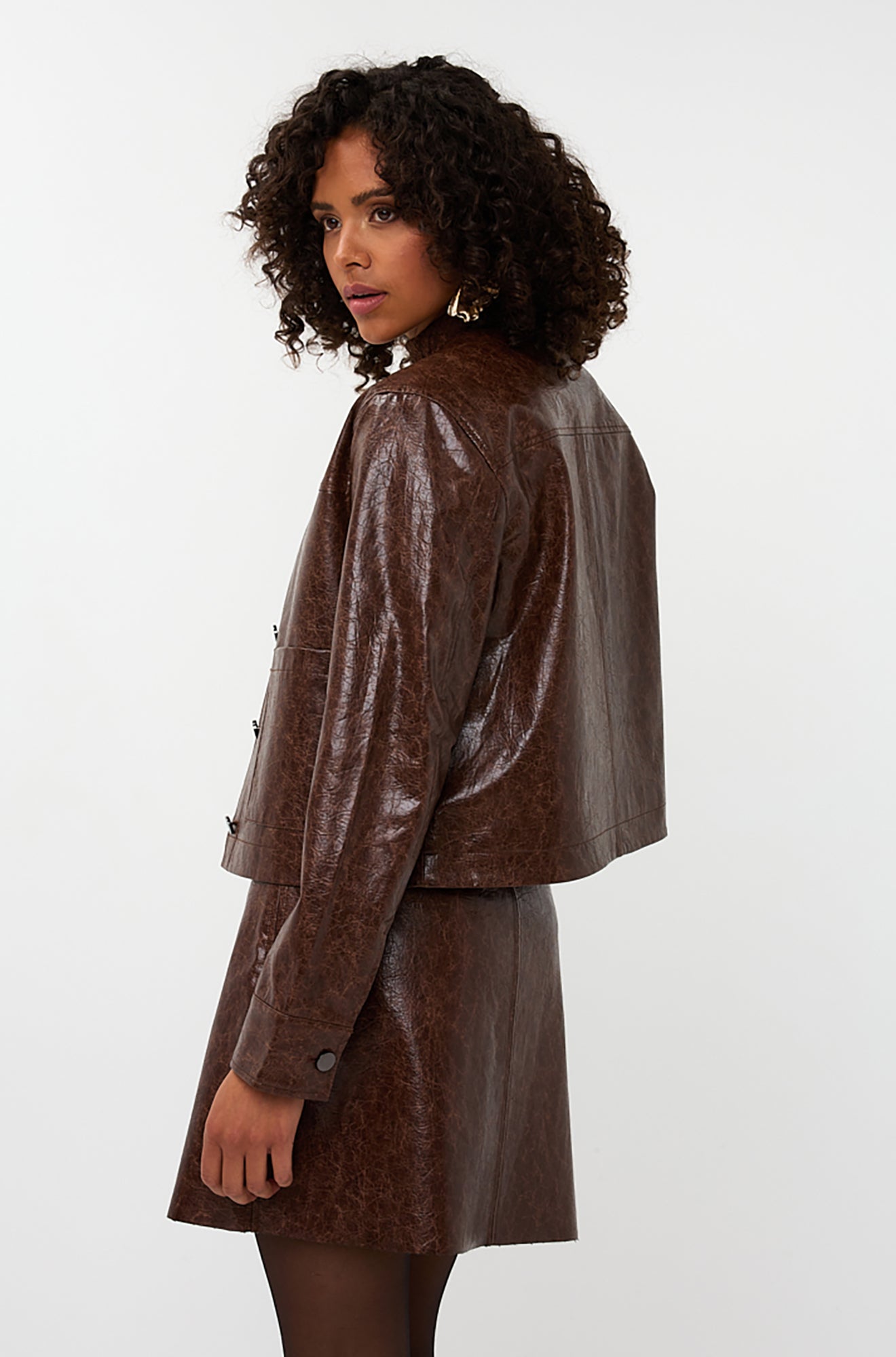 Jacket boutonné pour femme par Esqualo | W2511700 Chocolat | Boutique Vvög, vêtements mode pour homme et femme