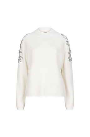 Chandail manches longues pour femme par Esqualo | W2527712 Blanc Cassé | Boutique Vvög, vêtements mode pour homme et femme