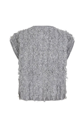T-Shirt velue et boutonné pour femme par Esqualo | W2527714 Gris | Boutique Vvög, vêtements mode pour homme et femme