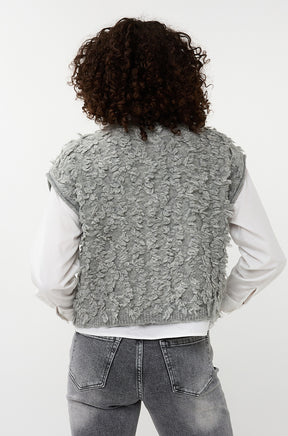 T-Shirt velue et boutonné pour femme par Esqualo | W2527714 Gris | Boutique Vvög, vêtements mode pour homme et femme