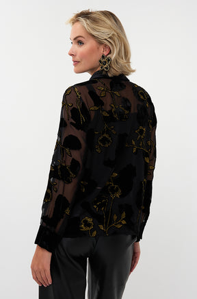 Blouse transparente pour femme par Esqualo | W2528710 Noir | Boutique Vvög, vêtements mode pour homme et femme