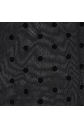 Women's black long-sleeve blouse, detail view by Esqualo