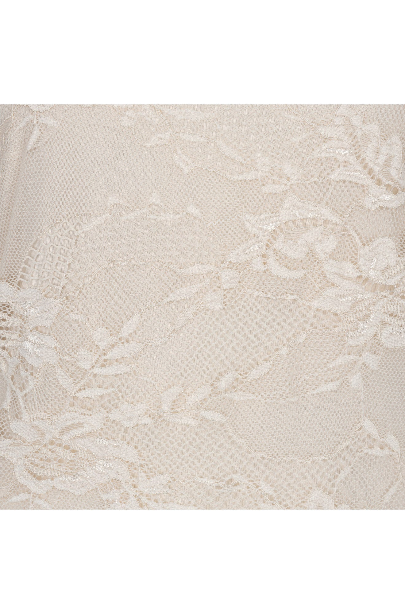 Women's ivory long-sleeve blouse, detail view by Esqualo