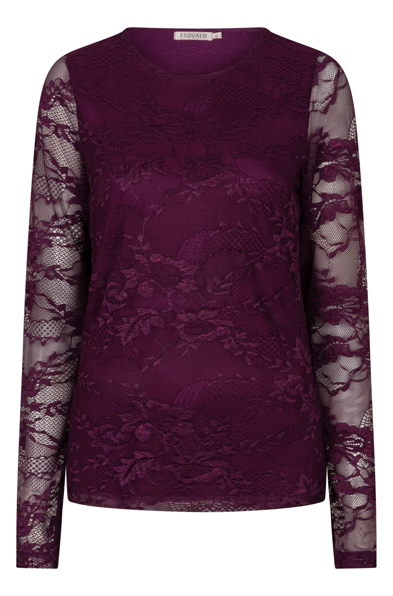 Blouse manches longues bourgogne, vue produit pour femme par Esqualo