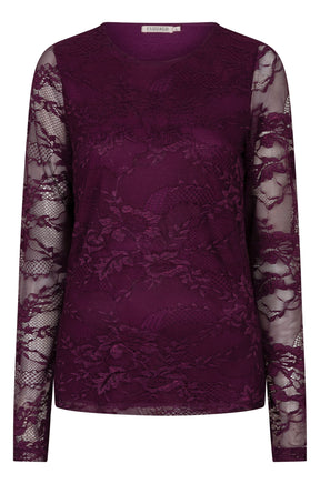 Blouse manches longues bourgogne, vue produit pour femme par Esqualo