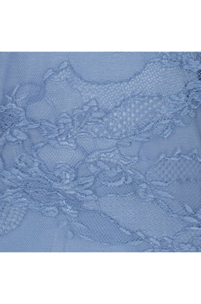 Esqualo women's blue long-sleeve blouse, detail view
