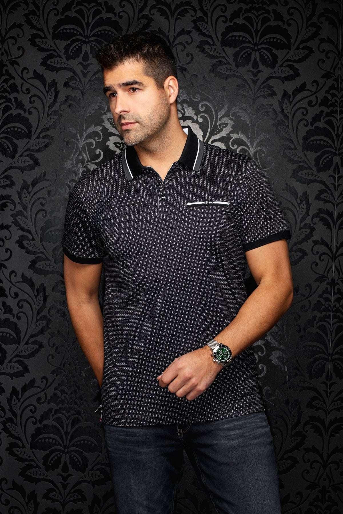 Polo pour homme par Au Noir | WESTBROOK Noir | Boutique Vvög, inventaire complet de la marque Au Noir