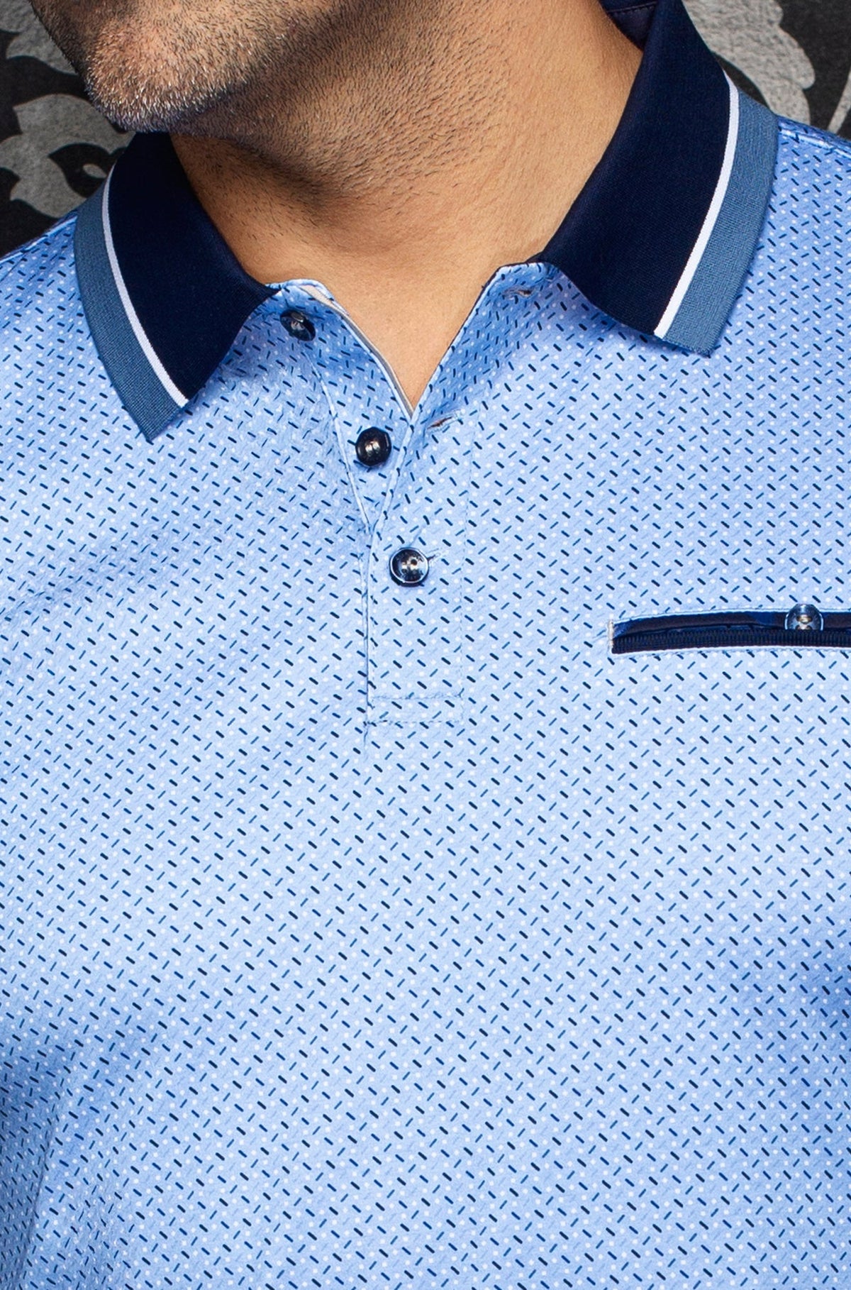 Polo pour homme par Au Noir | WESTBROOK Bleu Pâle | Boutique Vvög, inventaire complet de la marque Au Noir