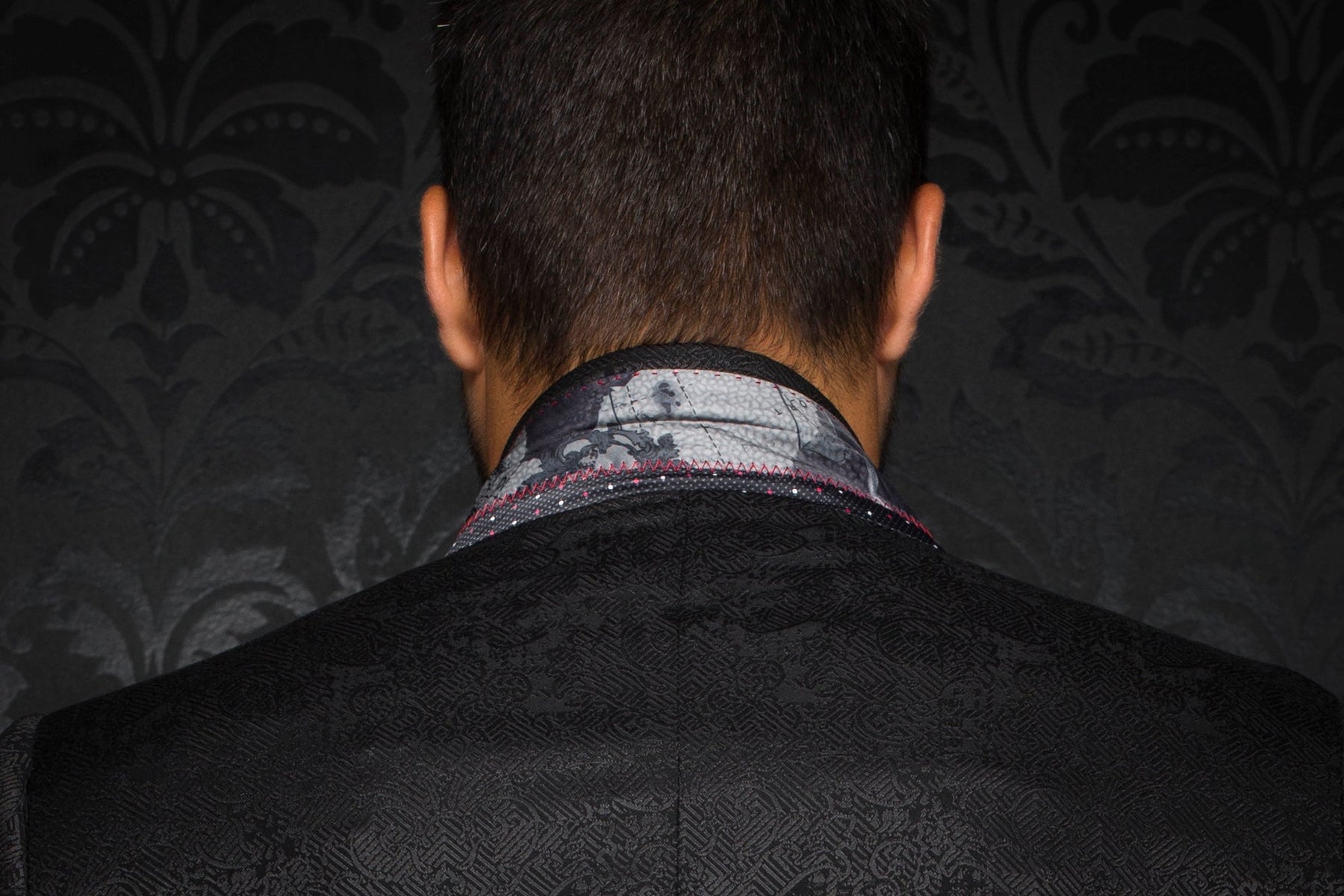 Veston pour homme par Au Noir | WILLIAM_JACQUARD Gris Noir/black | Boutique Vvög, inventaire complet de la marque Au Noir