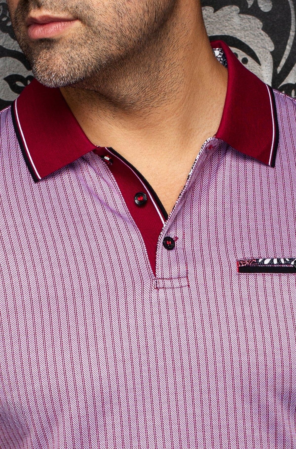 Polo pour homme par Au Noir | ZAGORA Rouge | Boutique Vvög, inventaire complet de la marque Au Noir