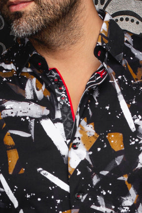 Chemise manches longues en Knit pour homme par Au Noir | ZANDER Noir | Boutique Vvög, inventaire complet de la marque Au Noir