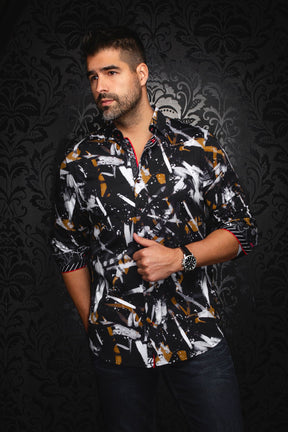 Chemise manches longues en Knit pour homme par Au Noir | ZANDER Noir | Boutique Vvög, inventaire complet de la marque Au Noir