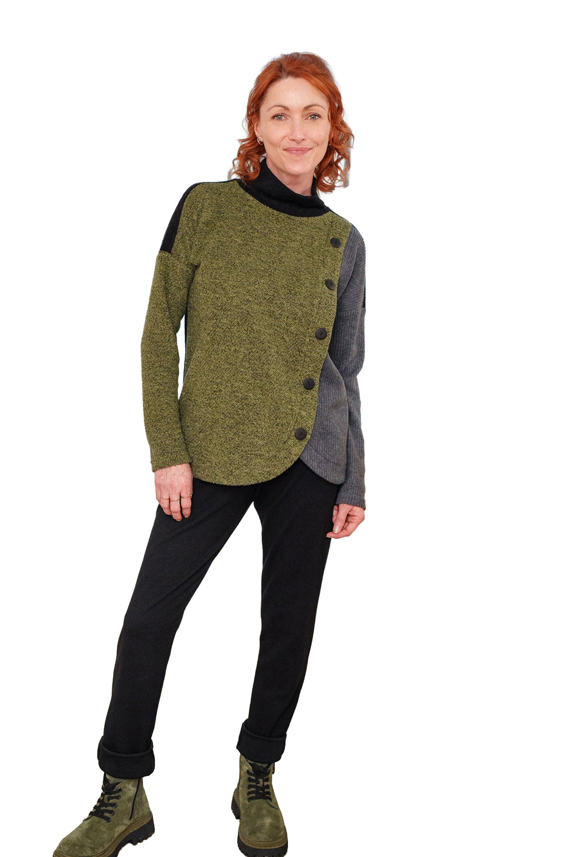 Veste avec boutons pour femme par Rien ne se perd, tout se crée | Chev Sauge | Boutique Vvög, vêtements mode pour homme et femme